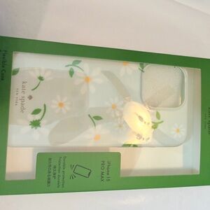 Kate Spade Green and White Floral iPhone 15 Pro Max Case